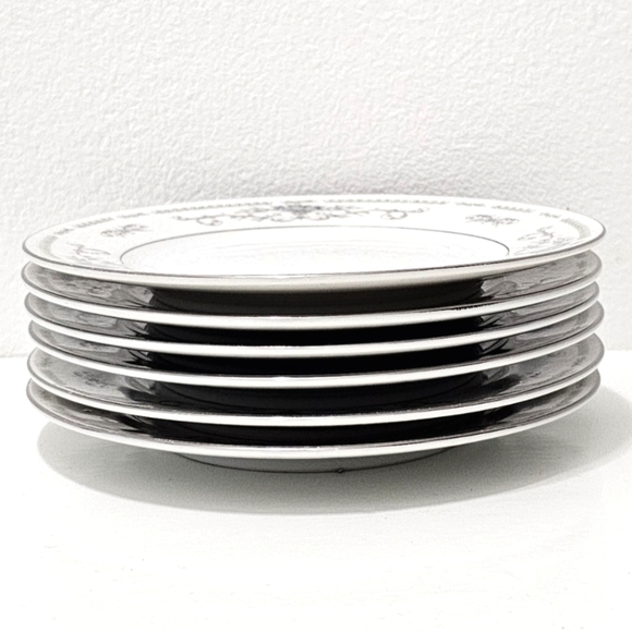 Diane by Fine China of Japan Blue Flower Scrolls - Bread & Butter Plate 6 - Picture 7 of 10